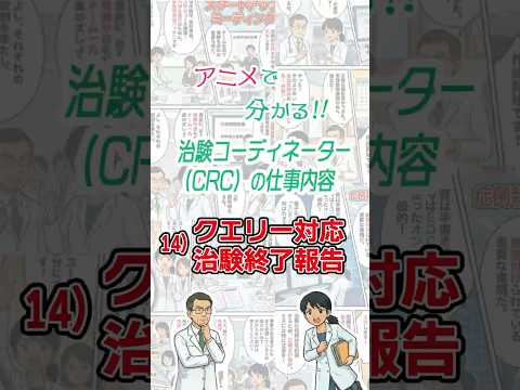 アニメで分かる！！治験コーディネーター（CRC）の仕事内容　14）クエリー対応・治験終了報告