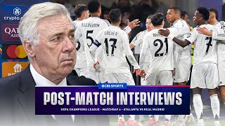 Carlo Ancelotti reacts to Real Madrid's win over Atalanta | CBS Sports Golazo