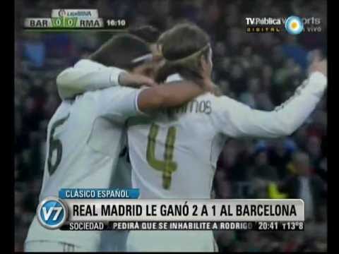 Visión Siete: Real Madrid le ganó 2 a 1 al Barcelona