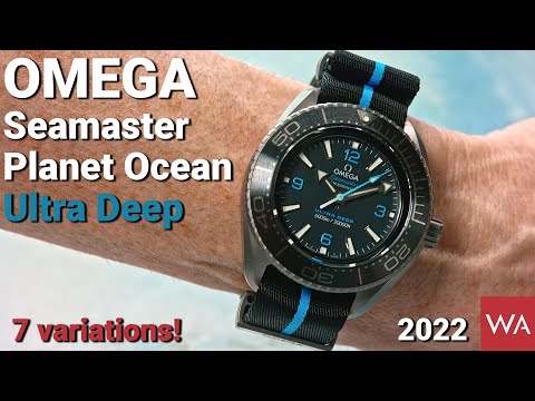 OMEGA Seamaster Planet Ocean Ultra Deep. 6000 meter / 20.000 feet waterproof, 7 variations!