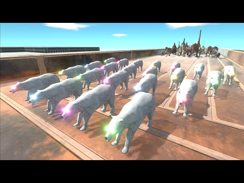 Race to eat NEON EYES POLAR BEARS - Animal Revolt Battle Simulator ARBS