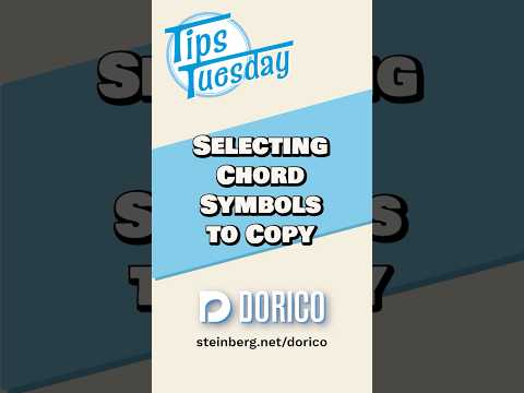 Select chord symbols to copy with notes #TipsTuesday #Dorico #Steinberg #musicnotation