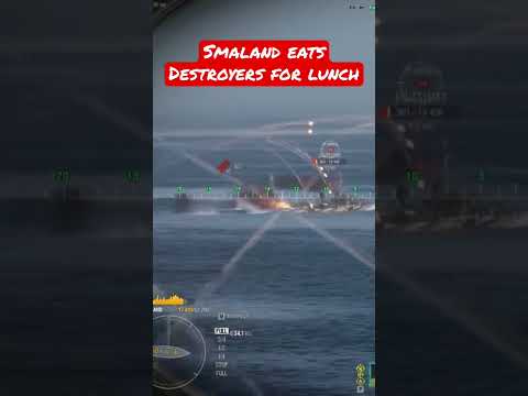 Smaland eats destroyers for lunch #worldofwarships #destroyers #smaland