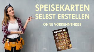 Speisekarte erstellen, Speisekarten Gastronomie erstellen, Speisekarte