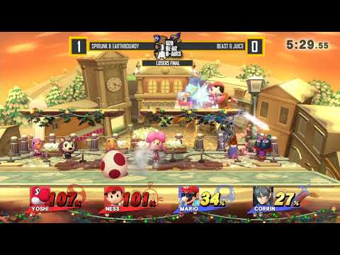 Ultra WBB #133 | Spirunk & Earthboundy vs Beast & Juice - Losers Final - Super Smash Bros. for Wii U