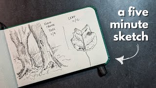 A Quick Ink Leaf Sketch #artist #awanderingpalette