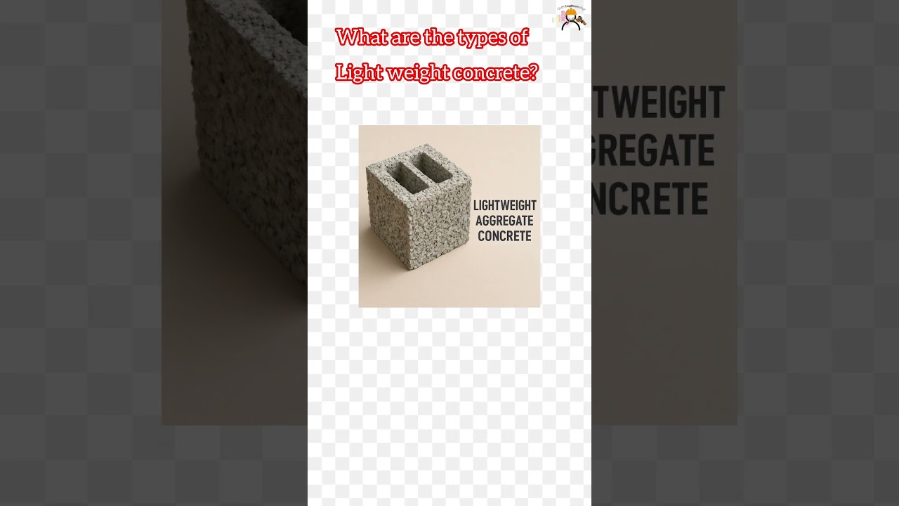 What are the types of light weight concrete, light weight concrete uses #buildingconstruction