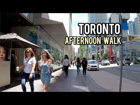 Toronto Downtown Afternoon walk, Bloor Street, July 2021 Canada