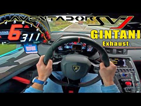 LAMBORGHINI Aventador SVJ *F1 V12 EXHAUST* on AUTOBAHN
