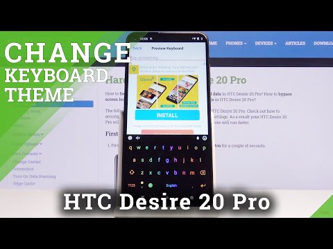 How to Apply LED Keyboard on HTC Desire 20 Pro - Download Colorful Keyboard