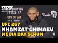 Khamzat Chimaev Plans To ‘Eat Up’ Li Jingliang, Promises To ‘Take His Head’ | UFC 267 | MMA FIghting