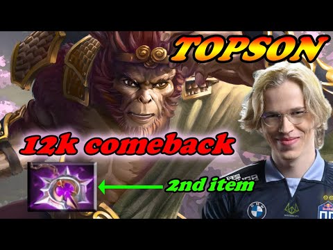 Topson genius Nullifier 2nd item Monkey King 12k comeback | 7.33 Immortal Best Ranked Gameplay