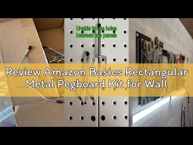Vídeo relacionado con Amazon Basics Rectangular Kit de tablero de clavijas de metal, 48 piezas, Gris