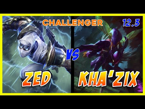 Zed JUNGLE vs KhaZix | Challenger | Patch 12.3 |  League of Legends Pro Player Replay