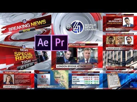 After Effects Template: 4ch Breaking News Mega Pack | Premiere Pro & After Effects