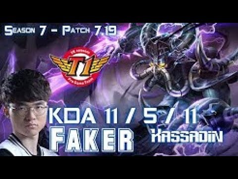SKT T1 Faker KASSADIN vs LEBLANC Mid - Patch 7.19 KOREA Ranked