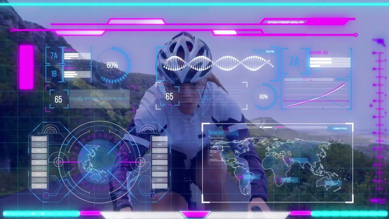 Data Processing Animation Over Caucasian Woman - Pixel Intelligence