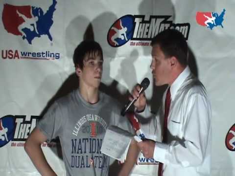 Cadet Greco-Roman 125 pound Champion Ben Whitford of Illinois