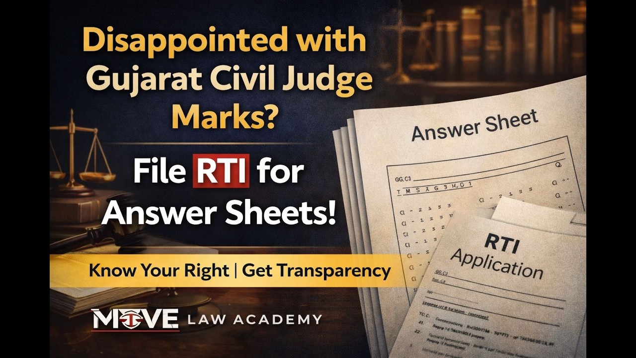How to file RTI for Answer Sheets | Gujarat Civil Judge Exam | Move Law Academy Ahmedabad