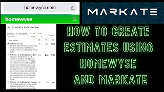 Create Handyman Estimates with Homewyse and Markate