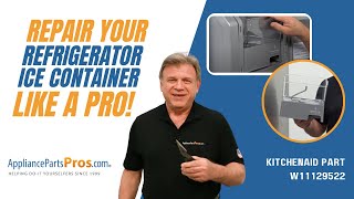 How to Replace Whirlpool/KitchenAid/Maytag Refrigerator Ice Container W11129522