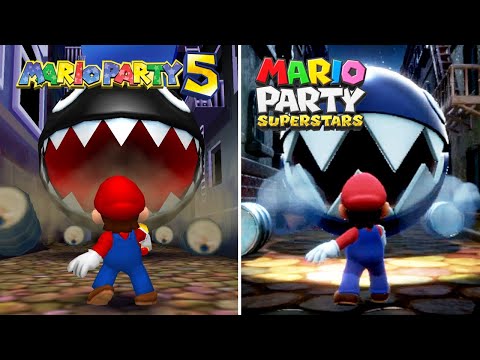 Mario Party Superstars vs. Mario Party 5 - All Minigames Comparison (GameCube vs Switch)