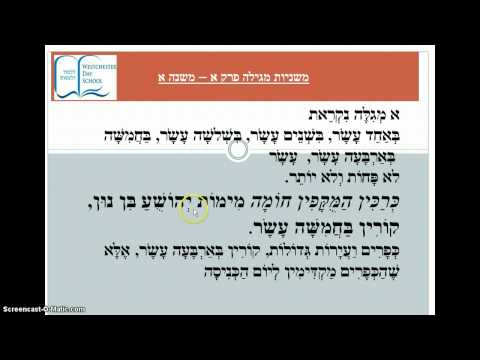 Mishnayot Megilah 1-1