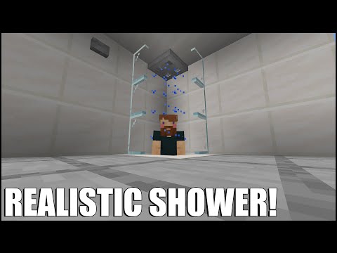How To Build a REALISTIC Shower in Minecraft Bedrock! (No commands/Mods)