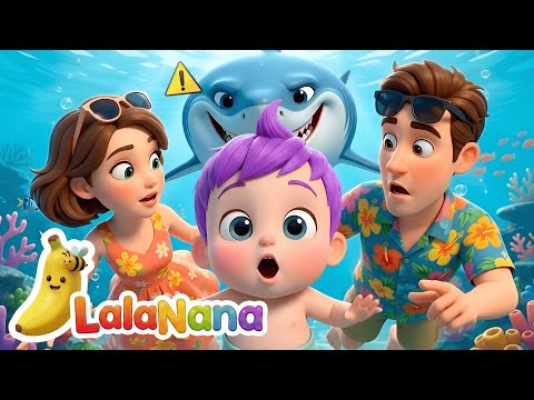 🦈🏖️​WATCH OUT! SHARK IS COMING!! 🦈🏖️ Beach Party + More Songs | Learn Animals | Lala Nana Kids