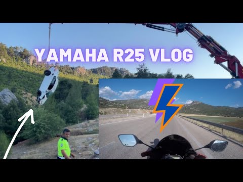 YAMAHA R25 İLE BİR GÜN !!(Kaza-Top Speed)