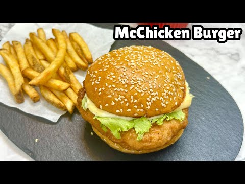 Copycat McDonald’s McChicken Burger I How to Make McDonald’s McChicken At Home | McChicken Recipe