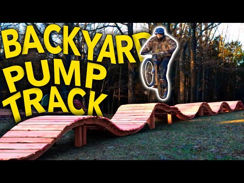 Building a WOODEN Pump Track in our Backyard!