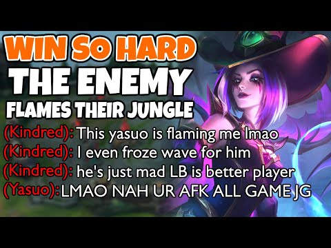 I BEAT YASUO so hard he started FLAMING his OWN JUNGLER | Challenger Leblanc | 12.22