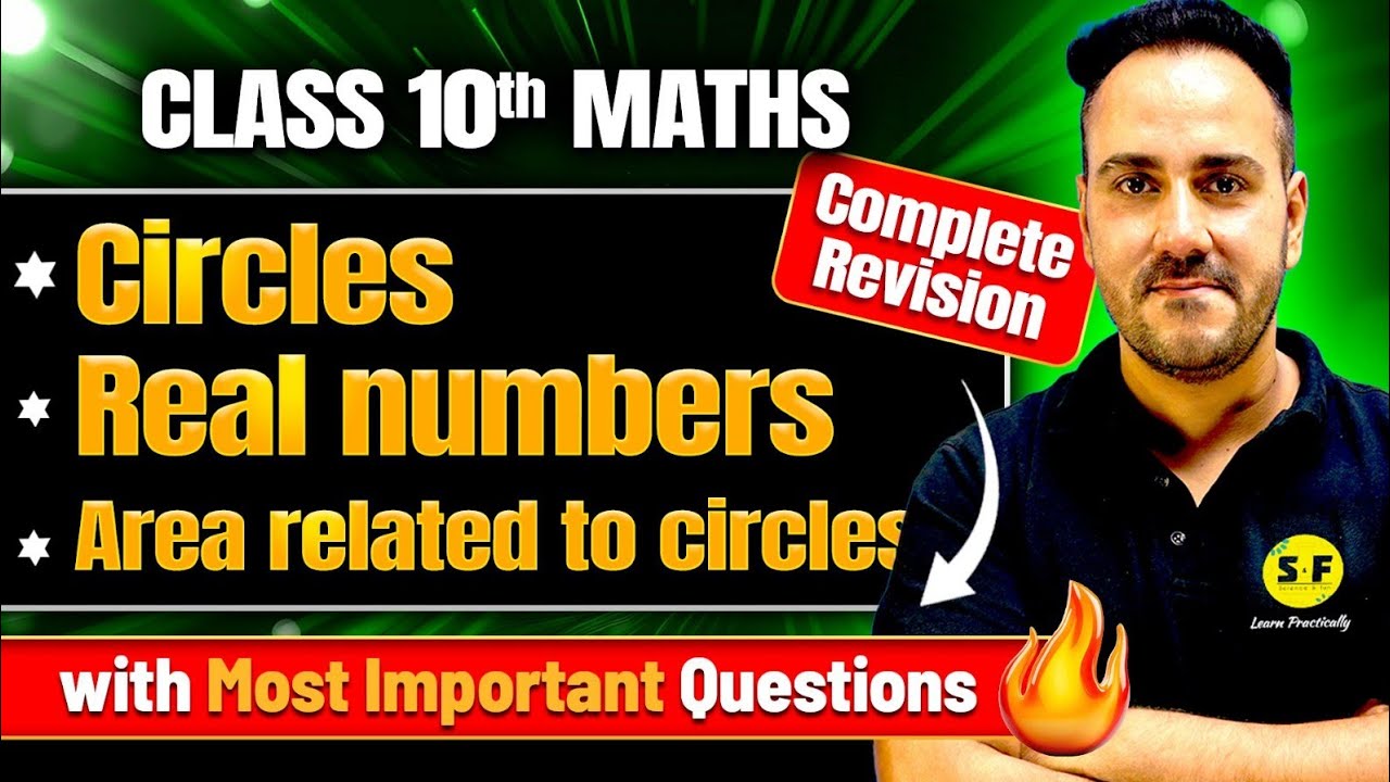 Class 10th Maths Revision | Circles, Real Numbers & Area related to circles by ushank sir