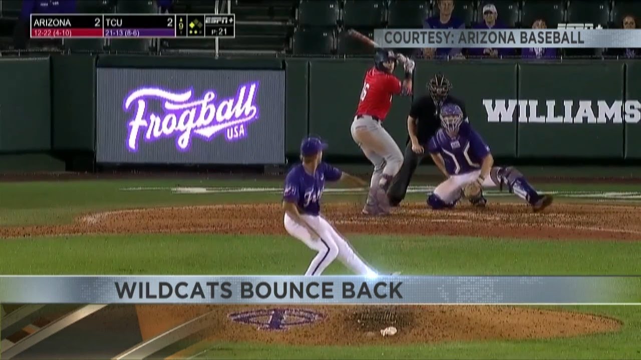 Video thumbnail for Arizona baseball bounces back with win against TCU