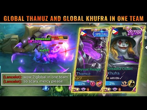 I MEET KHUFRA GOD IN MYTHIC RANK GAME | GLOBAL THAMUZ AND GLOBAL KHUFRA IN ONE TEAM - MLBB