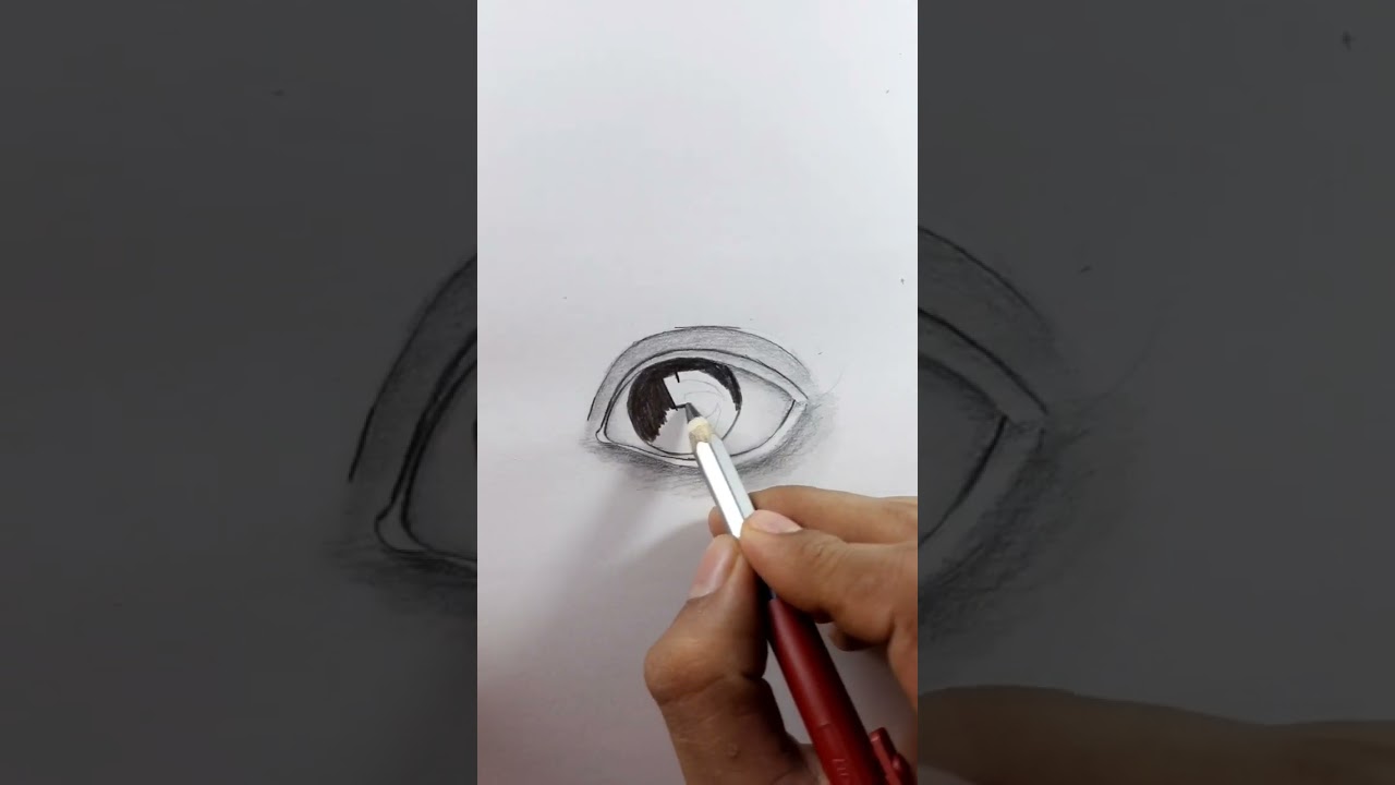 baby eye drawing for beginners || #shorts #satisfying #drawing
