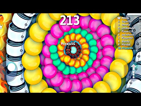 WOW ! I FOUND CUTE STUCK SNAKE FREEZER SNAKES MIDDLE 🐍 BEST EPIC SNAKE IO GAMEPLAY #425