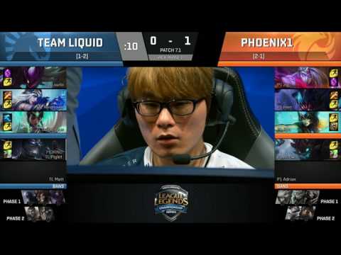P1 vs TL, Game 2   NA LCS 2017 Spring   Phoenix1 vs Liquid G2
