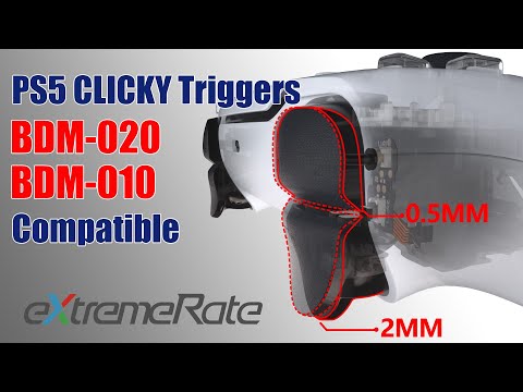 eXtremeRate PS5 Controller Clicky Hair Trigger Kit for BDM-020 & BDM-010