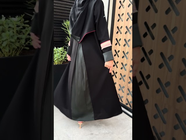 عباية ميني ميت كوري نص كلوش خياطة مخفية من الامام