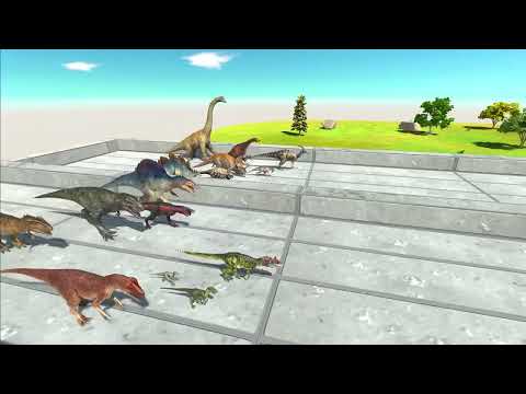 EAT SPEED RACE DINOSAURS CARNIVORE vs HERBIVORE - Animal Revolt Battle Simulator