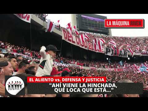""AHÍ VIENE LA HINCHADA, QUE LOCA QUE ESTÁ..." (RIVER vs DEFENSA Y JUSTICIA)" Barra: Los Borrachos del Tablón • Club: River Plate