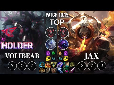 RW Holder Volibear vs Jax Top - KR Patch 10.15