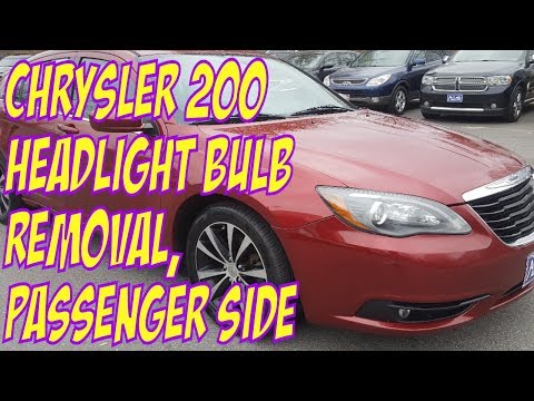 Chrysler 200 Headlight Bulb Removal - Passenger 9012 bulb