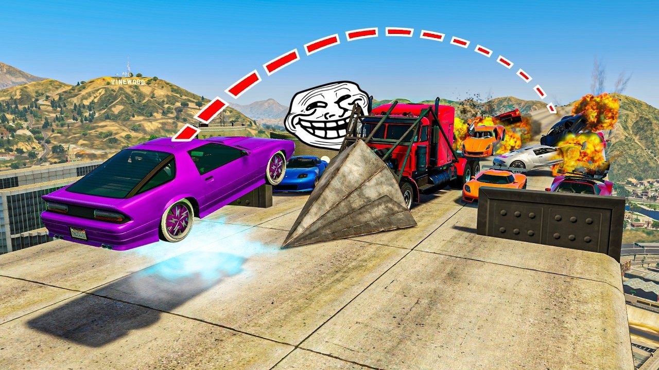 EL ÚLTIMO EXPLOTA CON COCHES ALEATORIOS! TROLLEADA MÁXIMA!! - GTA 5 ONLINE