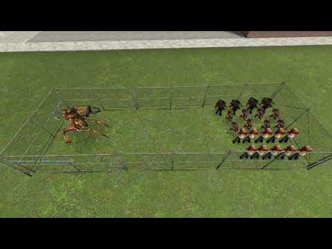 GMod - NPC Wars: Antlion Guard vs Zombie Army