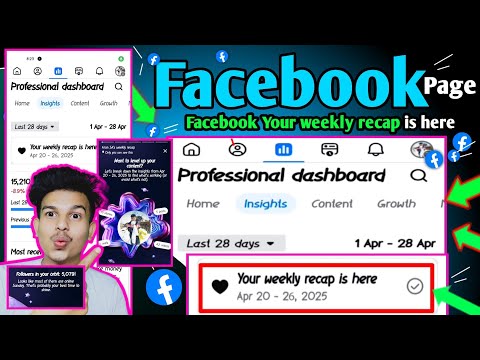 Facebook Your weekly recap is here | professional dashboard new update