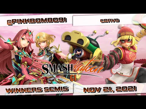 @pinkbombo91 (Mythra, Bayo) vs. Corvo (MinMin) - Winners Semis - Smashkatoon 61