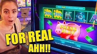 CASHING OUT BIG!! Triple JACKPOT WIN on Piggy Bankin'